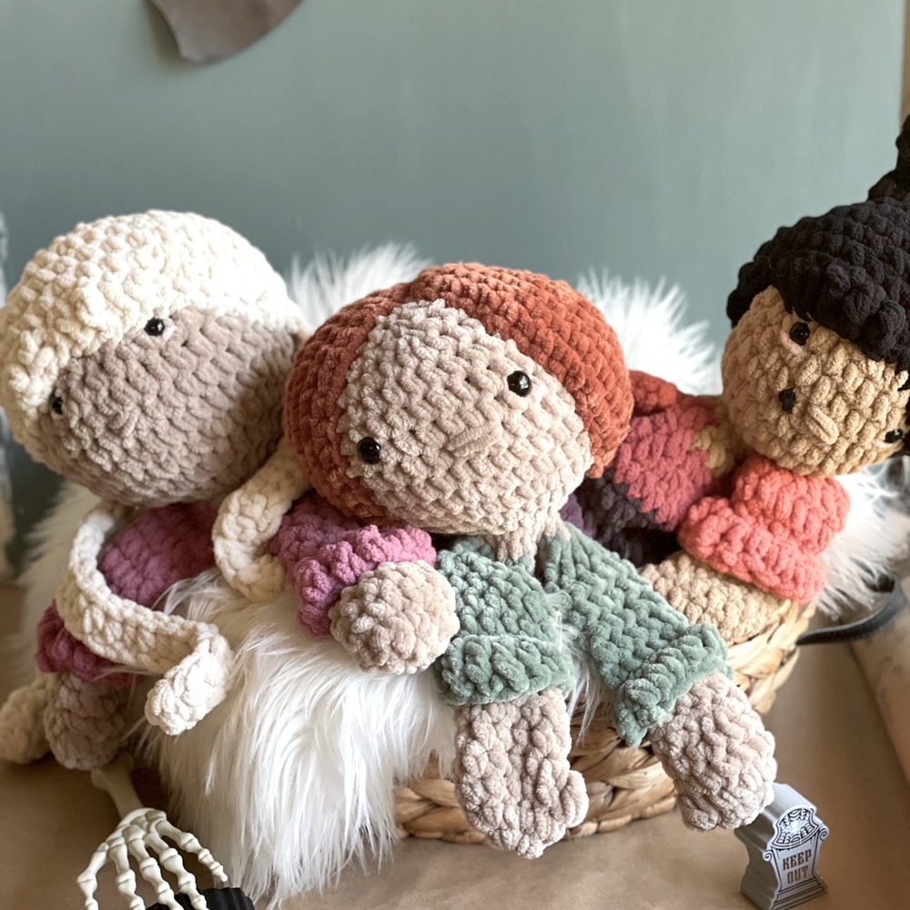 Ready to Ship Handmade Crochet Halloween Sisters Set